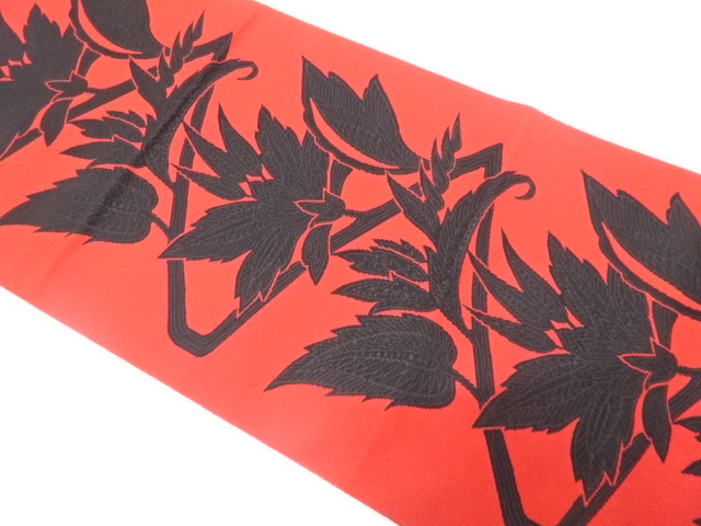 JAPANESE KIMONO / ANTIQUE NAGOYA OBI / SILK / WOVEN CHINESE FLOWERS